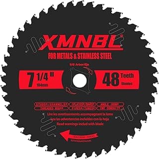 7 1/4 Inch Metal Cutting Saw Blade,Replace for Diablo D0748CF 7 1/4 Inch Metal and Stainless Steel Cutting Saw Blade,Compatible with 7-1/4 Inch Circular Saw,Cermet Carbide,5/8" Arbor,5X Longer Life