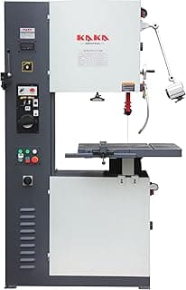 KAKA INDUSTRIAL 16 in Vertical Band Saw, VS-1611 Metal Cutting Variable Speed Bandsaw, Work table can be 45° tilted with Miter Gauge. Its own saw blade welding grinding function 220V 1PH