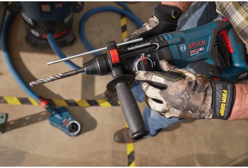 BOSCH GBH18V-26DK25 18V EC Brushless SDS-plus® Bulldog™ 1 In. Rotary Hammer Kit with (2) CORE18V 4 Ah Advanced Power Batteries