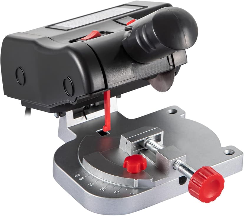 VEVOR Mini Miter Cut-off Chop Saw, 110V Two 2-5/16" Blade of Steel and Resin with 1/2inch Cutting Depth, 0-45° Benchtop Miter Saw for Copper, Aluminum, Wood, Zinc in Hobby Craft