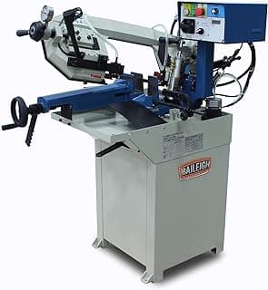 Baileigh 6.69" Variable-Speed Mitering Horizontal Bandsaw, 1 HP, 110V 1Ph (Model BS-210M)