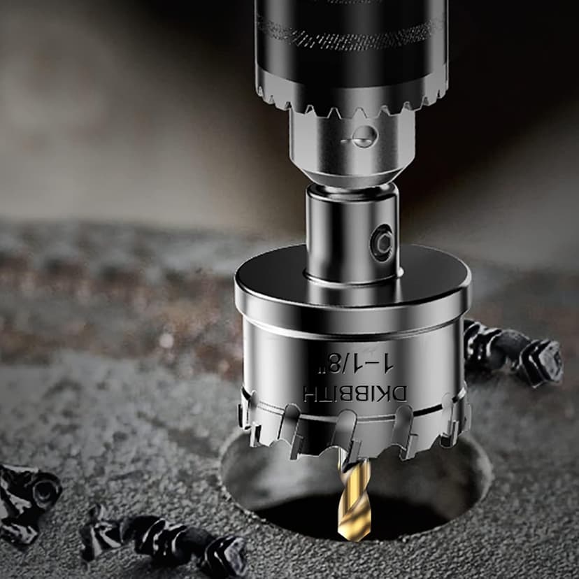 4 Pcs TCT Hole Saw Drill Bit Set,3/4” to 1-1/2” Tungsten Carbide Hole Saws Kit for Stainless Steel Hard Metal Plastic Wood, 1” Cut Depth, with Detachable Pilot Drill Bits, Allen Wrench