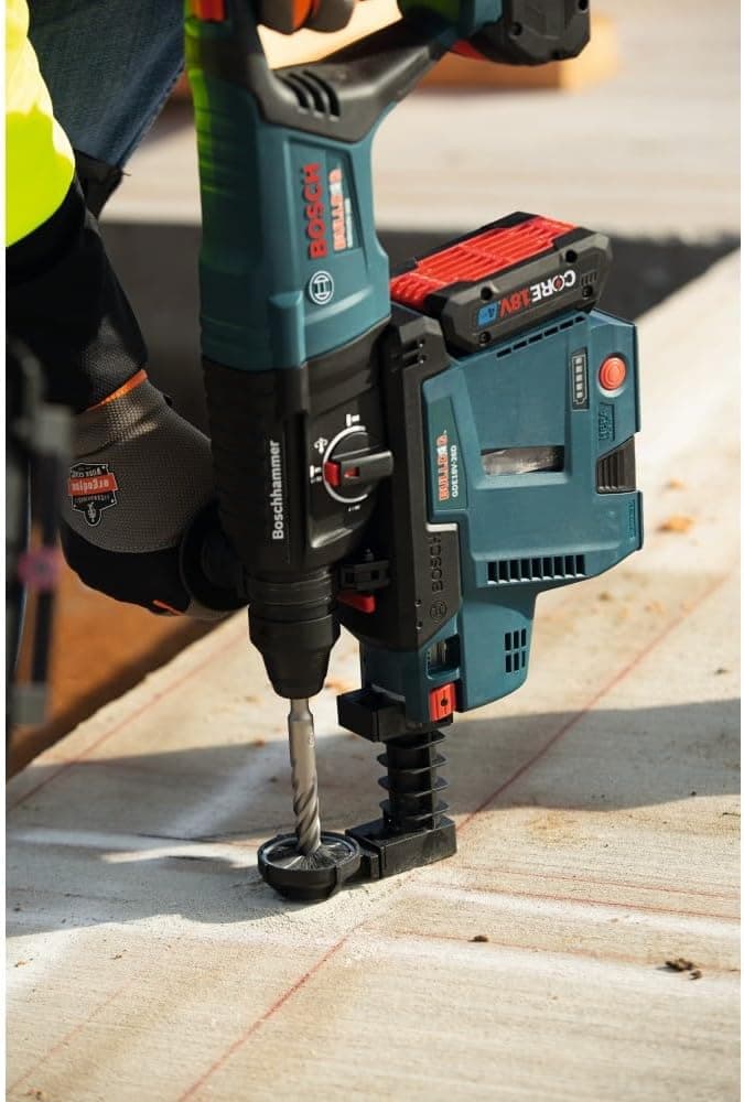 BOSCH GBH18V-26DK25 18V EC Brushless SDS-plus® Bulldog™ 1 In. Rotary Hammer Kit with (2) CORE18V 4 Ah Advanced Power Batteries