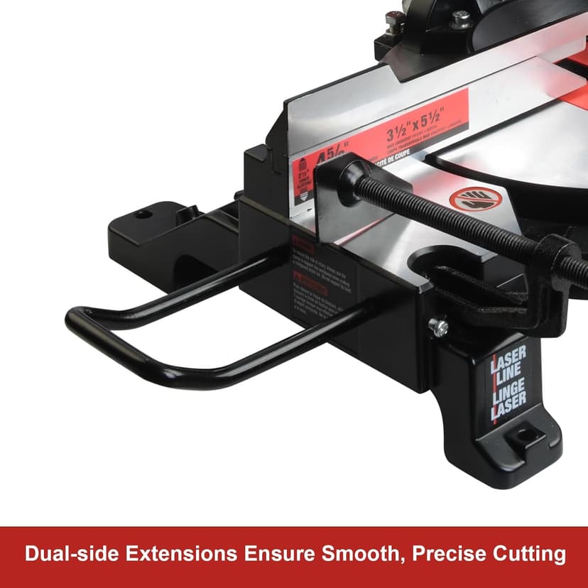 2025 Upgrade Miter Saw 10”, Chop Saws For Woodworking With 15-Amp Power Motor, 40t Tct Blade, 0-45°Mitre & Bevel, Compound Miter Saw For All Skill Levels Wood Work