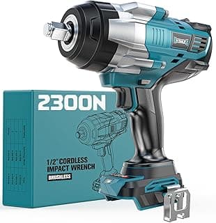 Cordless Impact Wrench 1/2" Compatible with Makita 18V Battery, 1700 Ft-lbs High Torque Impact Driver, Electric Impact Gun with 4 Speed Modes & LED Light for Car, Truck, Mower(Bare Tool)