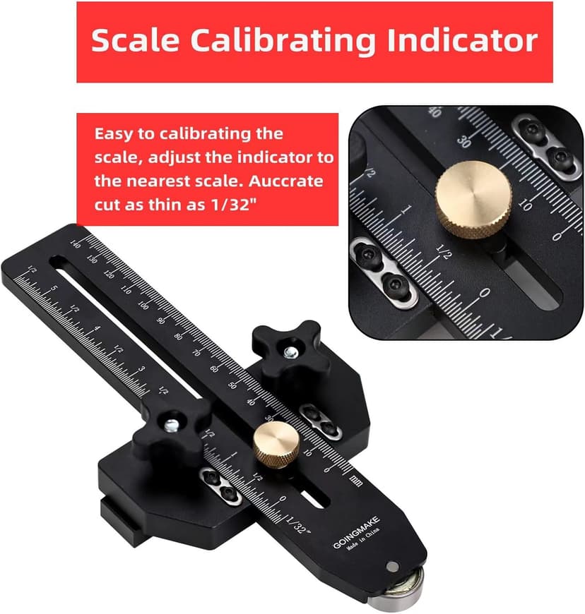 Thin Rip Jig Table Saw Jig Guide for Making Repetitive Narrow Thin Strip Cuts Woodworking Tools Fast Thin Ripping Guide for Table Saw Band Saw Router Table Fits for 3/8" x 3/4" T Slot