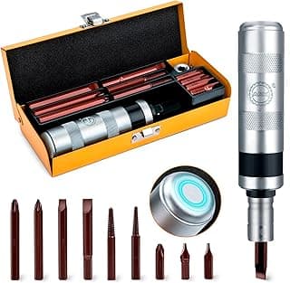 AKM 3/8" Hand Manual Reversible Impact Driver Set Extractor Impact Screwdriver S2 Steel Much More Durable Disengage Rusted Fasteners or Frozen Bolts
