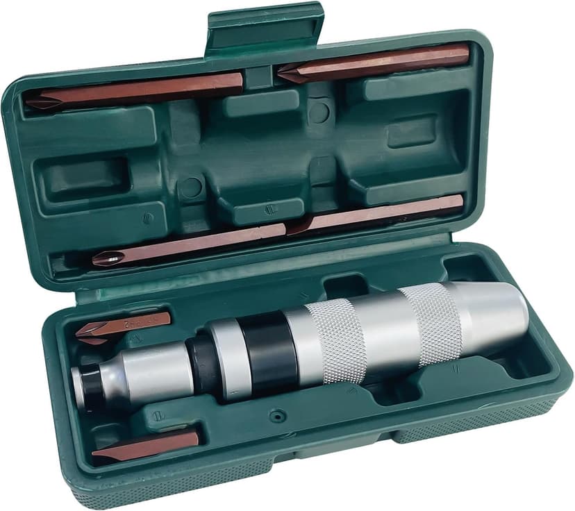 Sutekus 1/2 Inch Drive Manual Impact Driver Set Reversible Hand Held Impact Screwdriver with S2 Steel Bits for Disengage Rusted Fasteners or Frozen, 7Pcs