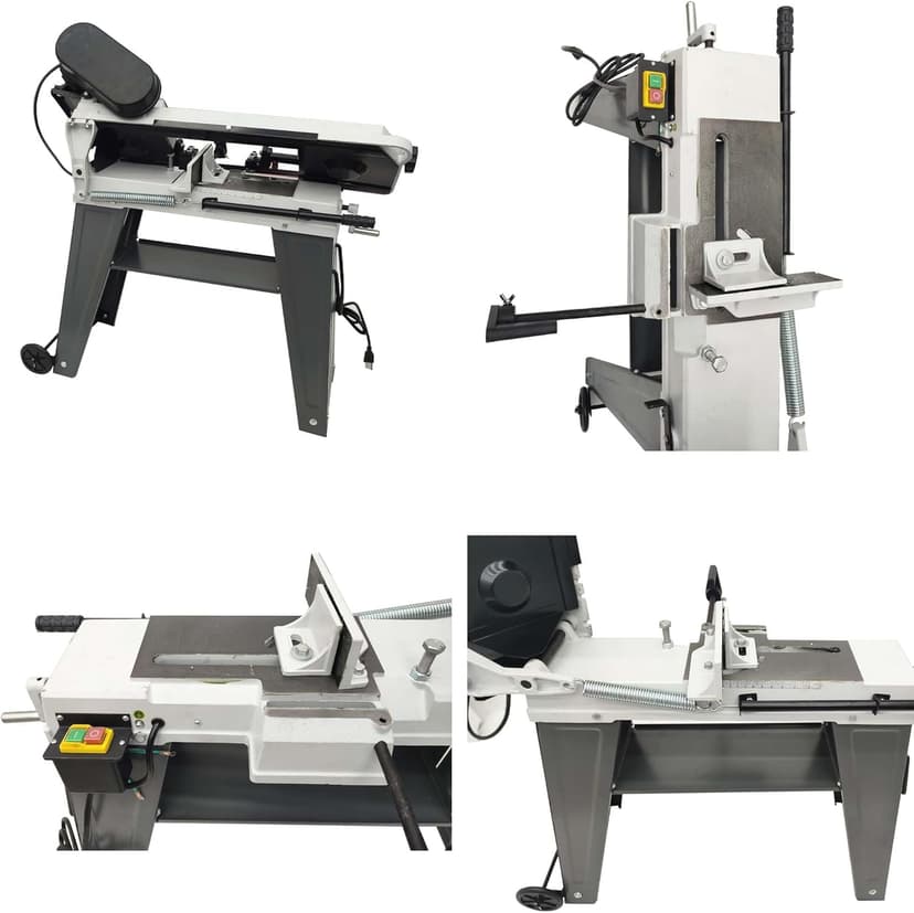 Horizontal Vertical Bandsaw Industrial Metal Band Saw Vertical Cutting Bandsaw with 420W 1/2HP(4P) Motor 0-45° Angle Adjustment Three Speeds for Copper Aluminum Cast Iron Carbon Steel