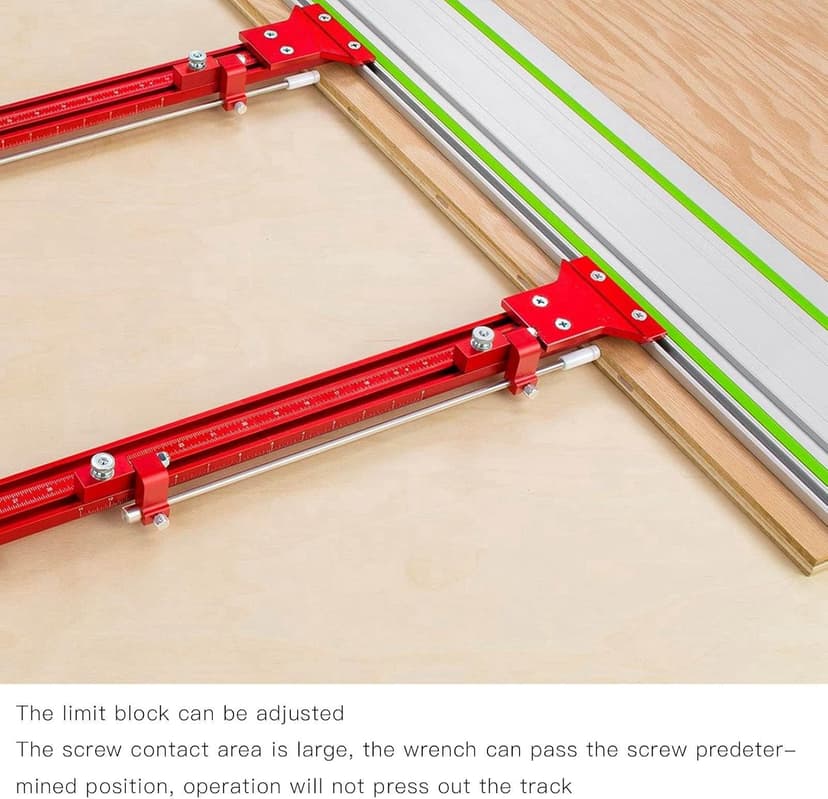 Track Saw Parallel Rail Guide System, Woodworking Track Saw Guide Rail Joining Set, Aluminium Alloy Parallel Guides for Track Saw, Circular Saw Guide Track Saw Kit