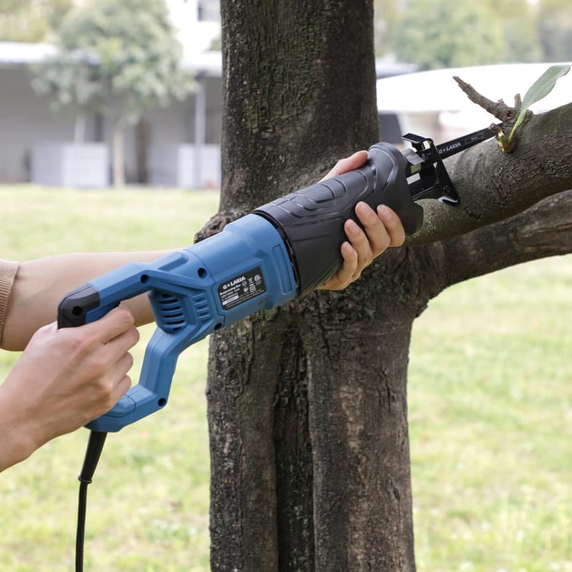 Reciprocating Saw, 6Amp 2800RPM Variable Speed Reciprocating Saw with 4/5"(20mm) Stroke Length, 3Pcs Blades for Wood, Soft Metal, PVC Pipe Cutting