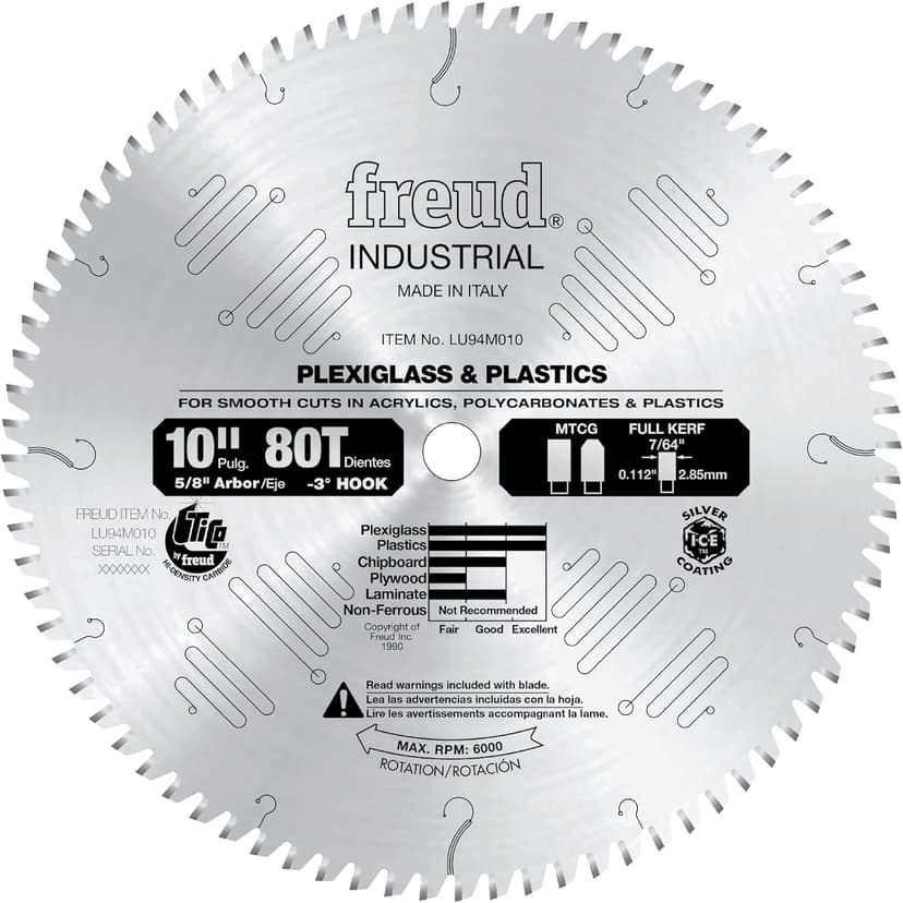 Freud LU94M010: 10" Plastic Blade