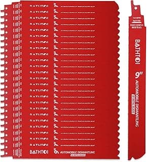 25 Pack 9 Inch 14/18 Tpi Reciprocating Saw Blades for Metal Cutting, Carbide Alloy Steel Sawzall Blades for Automobile Dismantling with 8% Cobalt for Longer Life and Faster Cutting Speed