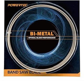POWERTEC 93-1/2 Inch Bi-Metal Bandsaw Blades, 1/2" x 14 TPI Metal Cutting Band Saw Blades for Wen, Delta, Grizzly, Rikon, Craftsman, Jet, Shop Fox & Ridgid 14" Band Saw for Woodworking, 1pk (13290)