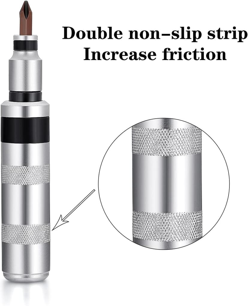 1/2" Hand Manual Reversible Impact Driver Set Extractor-12 PCS Impact Screwdriver S2 Steel Much More Durable Disengage Rusted Fasteners (Short Impact Screwdriver)