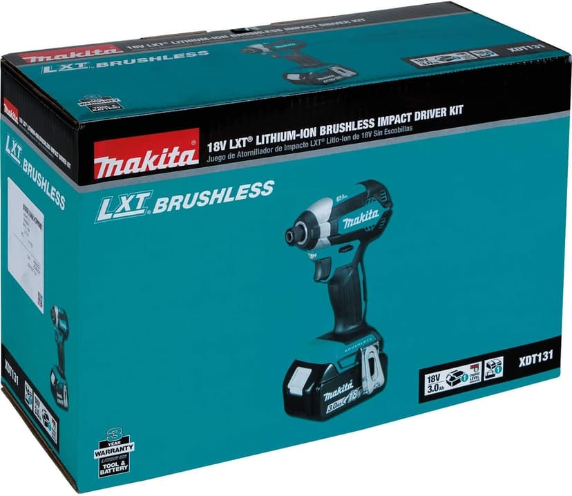 Makita XDT131-R 18V LXT 3.0 Ah Cordless Lithium-Ion Brushless Impact Driver Kit