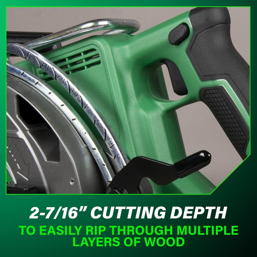 Metabo HPT 36V MultiVolt 7-1/4 Inch Rear Handle Circular Saw, Cordless Circular Saw with 36V Battery, Lightweight Design, 53° Bevel Capacity, Brushless Motor, Electric Brake, C3607DWA