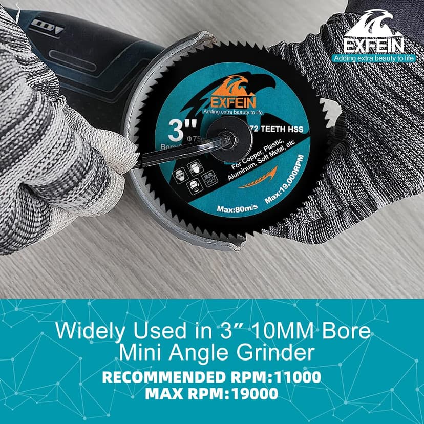 3 Inch Circular Saw Blade Set 4pcs for Cutting Tile Glass Soft Metal Wood Plastic Diamond Disc