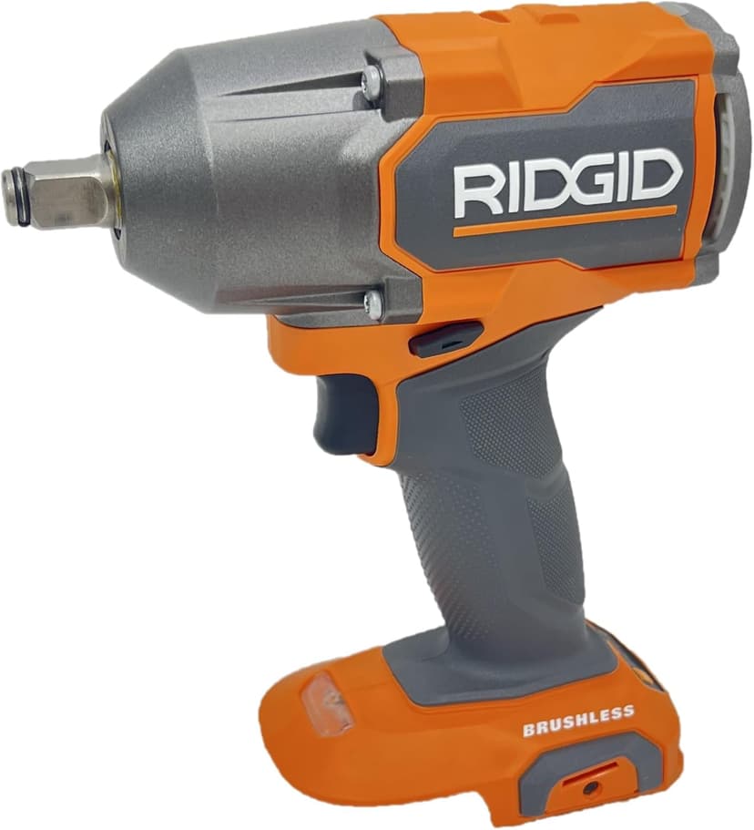 RIDGID 18V Brushless Cordless 4-Mode 1/2 in. Mid-Torque Impact Wrench with Friction Ring (Tool Only), Orange (R86012B)