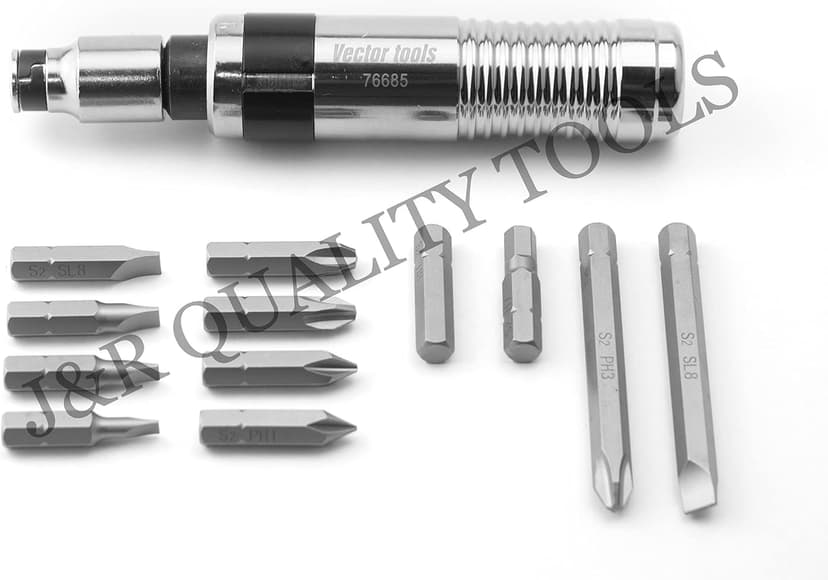 VCT 1/2" DR Reversible Hand Held Impact Driver and Impact Screwdriver Bits Set