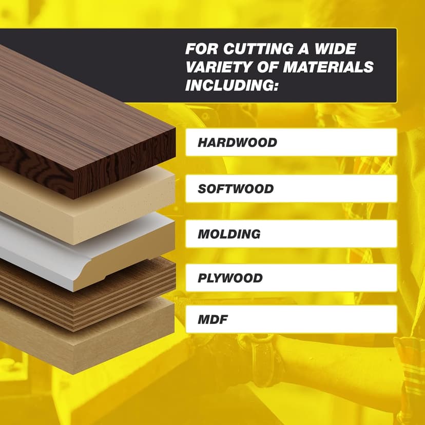 ROCKPORT Table Saw Blades 10 inch 60 Teeth - (1 Pack) 10" Table Saw Blades & 10 inch Miter Saw Blades, 5/8" Arbor, Multipupose Carbide Tip Circular Saw Blade for Fine Finish Cutting of Wood & Laminate