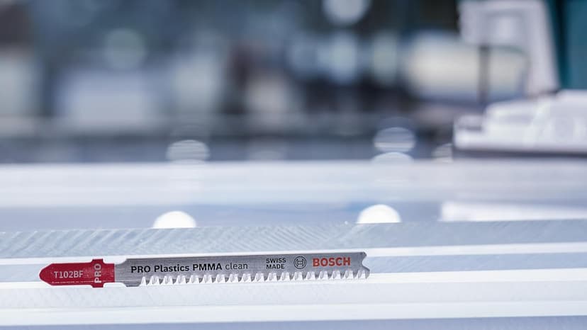 Bosch 2 x PRO Plastics PMMA Clean T102BF Jigsaw Blade (for Plastic, Plastic, Length 92 mm, Professional Accessories Jigsaw)