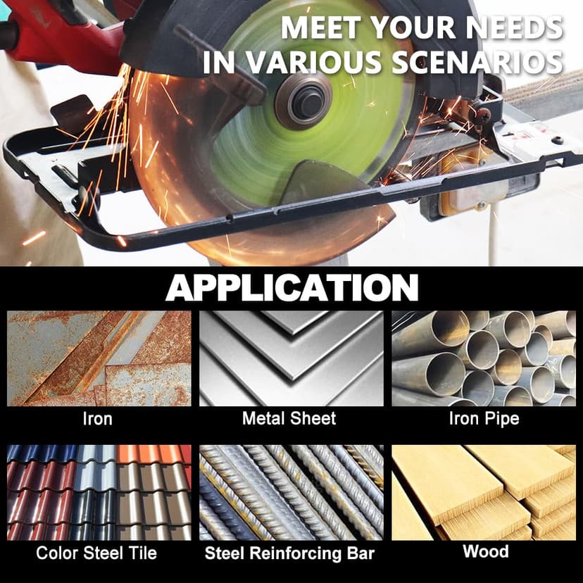 6-1/2"/165mm Metal Cutting Disc, DARTOTEK Circular Saw Blade 48T,Tungsten Carbide Tipped TCT Cut Off Wheel for Steel, Ferrous Steel Pipe with 4/5"-5/8" Arbor