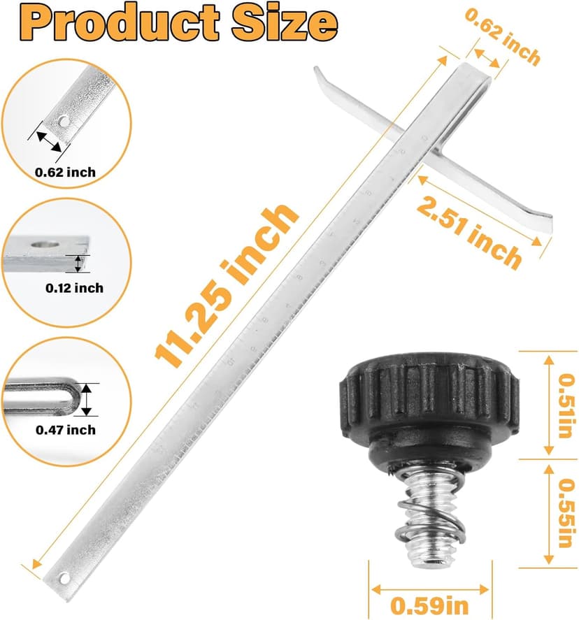 DW3278 Circular Saw Rip Fence for DEWALT DCS575, DCS570, DCS577, DWE575 and DWS535 Circular Saw, Cutting Fence for 7-1/4-Inch to 8-1/4-Inch Circular Saws, with Round Head Stop Screw and Spring(2-Pack)