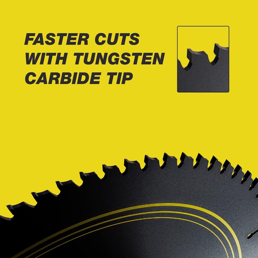 ROCKPORT Table Saw Blades 10 inch 60 Teeth - (1 Pack) 10" Table Saw Blades & 10 inch Miter Saw Blades, 5/8" Arbor, Multipupose Carbide Tip Circular Saw Blade for Fine Finish Cutting of Wood & Laminate