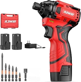 Cordless Impact Driver Kit 16.8V Max Torque 140Nm(105ft-lbs)High Rotation Electric Impact Driver Brushless Motor Continuously Variable Rechargeable 1/4" impact driver 2.0Ah Batteries