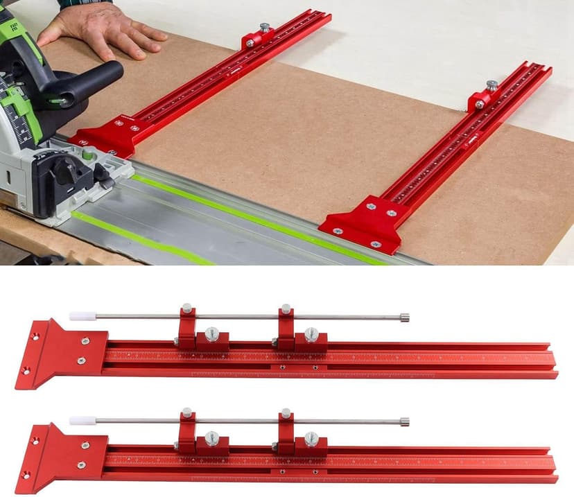 Track Saw Parallel Rail Guide System, Woodworking Track Saw Guide Rail Joining Set, Aluminium Alloy Parallel Guides for Track Saw, Circular Saw Guide Track Saw Kit