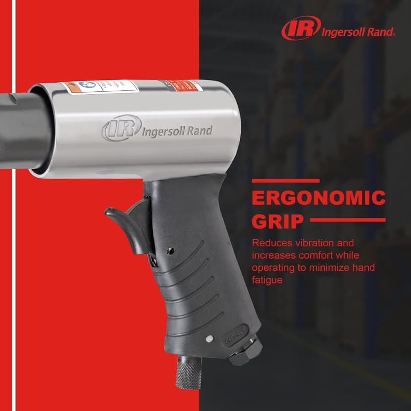 Ingersoll Rand 114GQC Air Hammer - 3 PC Chisel Set with Tapered Punch, Panel Cutter, Flat Chisel, 2-5/8 Inch stroke, 3500 BPM, Lightweight, Compact, Gray