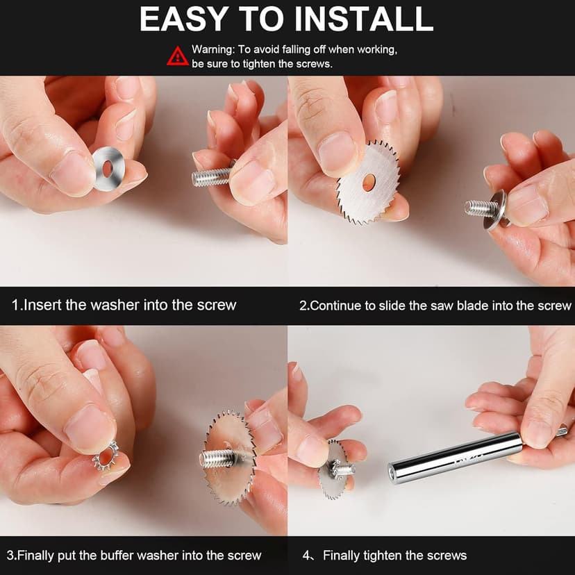 LitKiwi PVC Pipe Inside Cutter(4Pcs Saw Blades) with 1/4" Hex Shank,Plumbing Inside Cutter Internal Plastic Pipe Cutter,1-1/4" & 1-3/4" Or Larger Diameter, with Wire Saw