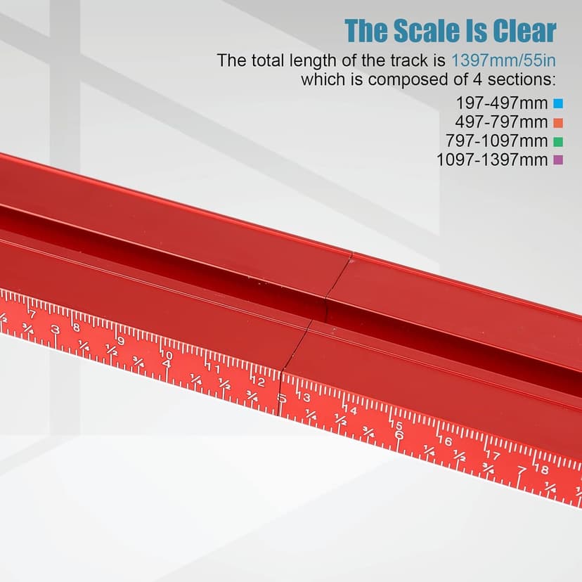 Parallel Rail Guide System (Updated Version), Woodworking Track Saw Guide Rail Joining Set Aluminium Alloy Circular Saw Track Set Fixed Guide Rail Bracket Universal T-Track Auxiliary Tool