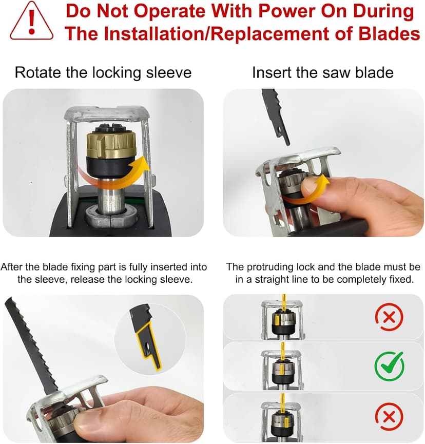 Cordless Reciprocating Saw 20V with 2 Batteries & Charger, Variable Speed 0-3000SPM, Tool-Free Blade Change, Includes 4 Saw Blades for Wood, Metal, PVC and Tree Cutting
