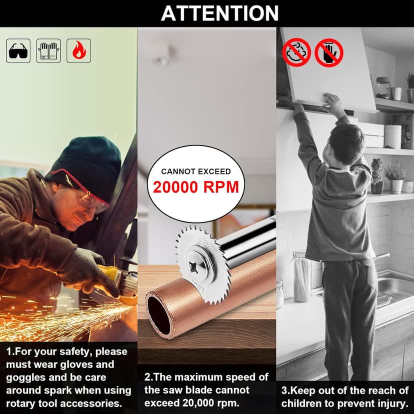 LitKiwi PVC Pipe Inside Cutter(4Pcs Saw Blades) with 1/4" Hex Shank,Plumbing Inside Cutter Internal Plastic Pipe Cutter,1-1/4" & 1-3/4" Or Larger Diameter, with Wire Saw