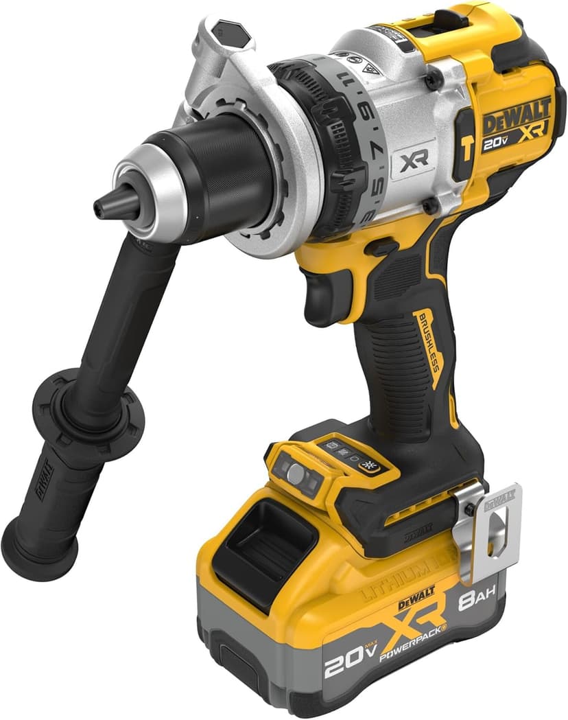 DEWALT 20V MAX XR 1/2 Inch Cordless Hammer Drill Kit with 8AH Battery and Charger (DCD1007WW1)