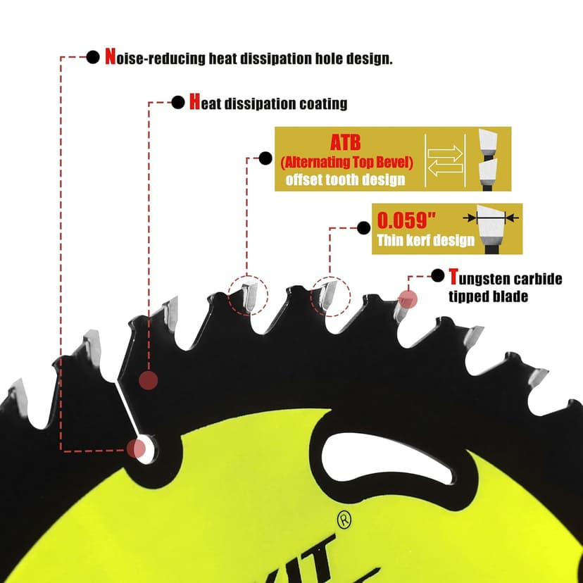 3Pack 3 Inch 24T Wood Cutting Circular Saw Blade for Woods, Plastic, PVC, Acrylic, Aluminum,7/16" Arbor TCT Saw Blade Compatible with All Dremel Saw-MAX, Ultra-Saws, RotoZip Saws,Dewalt Saws