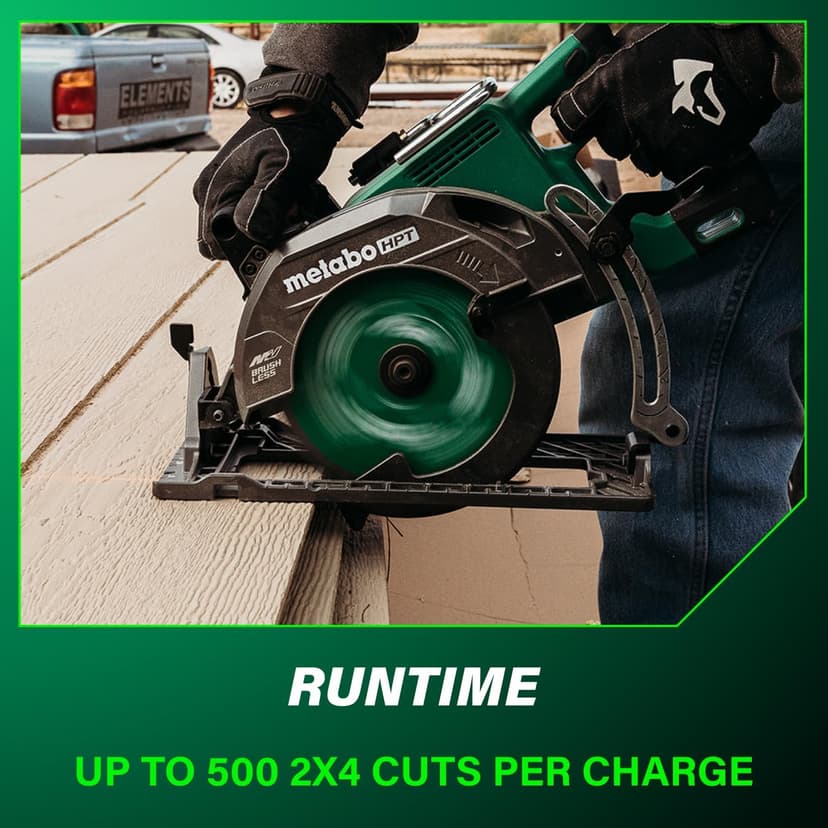Metabo HPT 36V MultiVolt 7-1/4 Inch Rear Handle Circular Saw, Cordless Circular Saw with 36V Battery, Lightweight Design, 53° Bevel Capacity, Brushless Motor, Electric Brake, C3607DWA