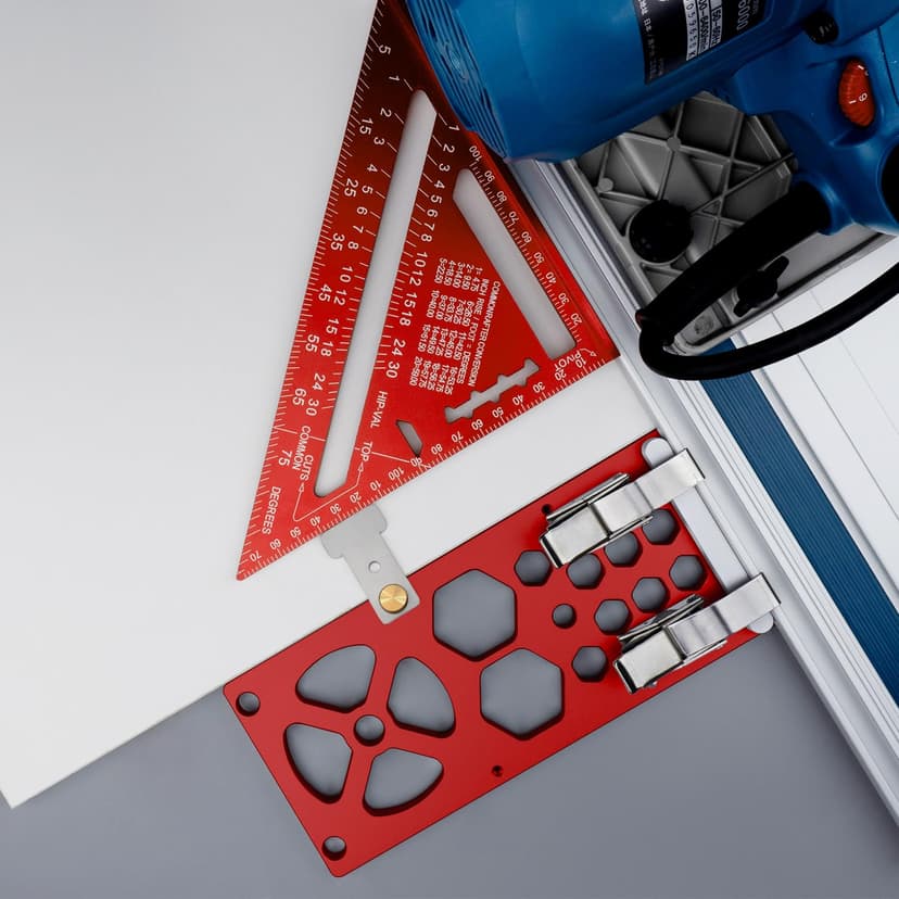 13.4inch Track Saw Guide Rail Square,90° Right Angle Track Saw Square - Compatible with Festool & Makita Guide Rail - Easy-Install Circular Saw Accessories for Precise Cuts(Upgraded)