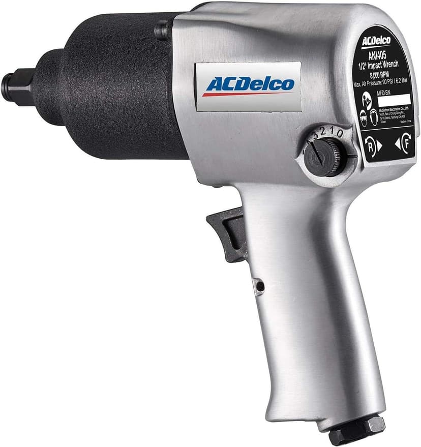 ACDelco ANI405A Heavy Duty Twin Hammer ½” 500 ft-lbs. 5-Speed Pneumatic Impact Wrench Tool Kit