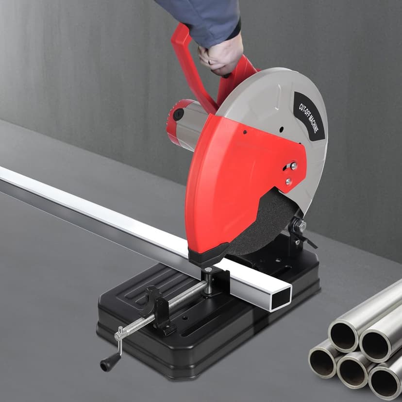 Chop Saw 14in Blade Cut Off Saw,2800W 3900RPM Steel Cutting Machine,0-45 Degrees Adjustable Angle Heavy Duty Metal Chop Machine for Steel Rebar Iron Aluminum