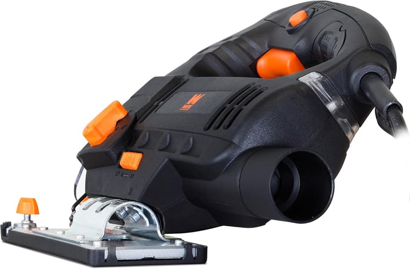 WEN 33606 6.6-Amp Variable Speed Orbital Jig Saw with Laser and LED Light,Black, Silver