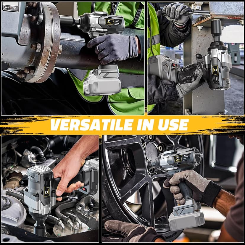 Cordless Impact Wrench 1/2 inch Compatible with Dewalt Battery, 1000FT-LBS (1360N.m) Brushless Electric Impact Gun Includes LED Work Light, 2100RPM High Torque Impact Driver, Bare Tool Only