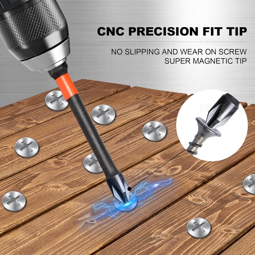 10-Pack Phillips Bits #2 Impact, 2-Inch Magnetic Phillips Head Drill & Screwdriver Bits, PH2 Premium S2 Steel 1/4" Hex Shank for Impact Drivers, Professional & DIY Use