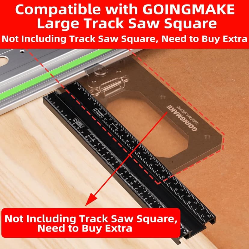 Track Saw Parallel Guide System with Mirco Adjustable Flip Stop and Zero Calibration for Woodworking Repeatable Rip Cuts for Track Saw Guide Rail Compatible with Festool,Makita,Milwaukee