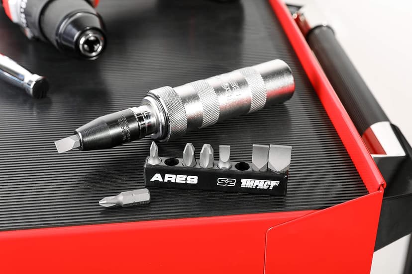 ARES 70013-8-Piece S2 Steel Impact Driver Bit Set - Includes Phillips 1,2,3,4 and Slotted 1/4-Inch, 5/16-Inch, 3/8-Inch and 1/2-Inch Bits - High Alloy S2 Steel Construction