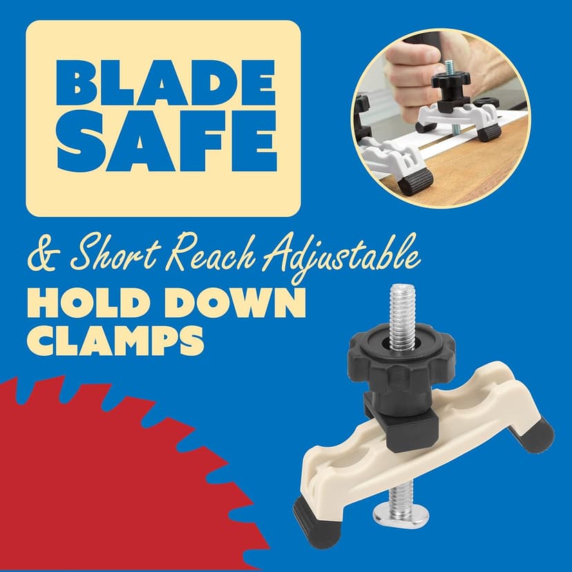 Mini Taper Jig For Table Saw, Adjustable Precision Straight Line Tapering Jig with Blade Safe Hold Downs, Fast Straight Taper Wood Cutting for Small Parts