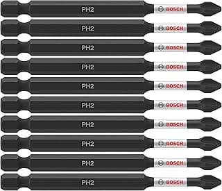 BOSCH ITPH235B 10-Pack 3-1/2 In. Phillips #2 Impact Tough Screwdriving Power Bits