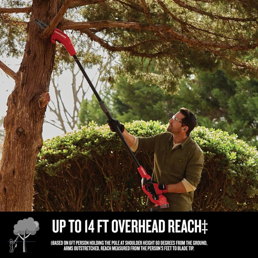 CRAFTSMAN V20* Pole Chainsaw, Cordless, Tool-Only (CMCCSP20B)